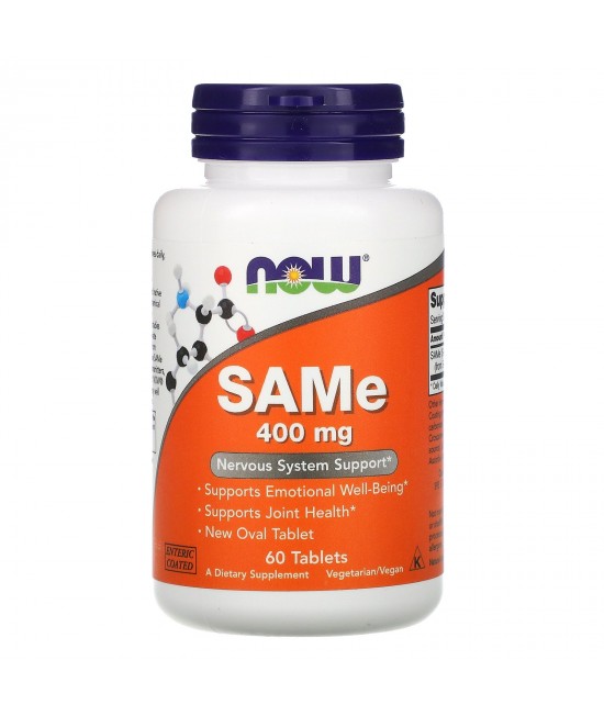 Now Foods, SAMe, 400 mg, 60 Tablets