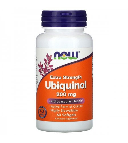 Now Foods, Ubiquinol, 200 mg, Extra Strength, 60 Softgels