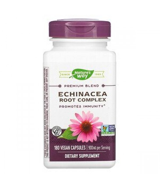 Nature's Way, Premium Blend Echinacea Root Complex, 900 mg, 180 Vegan Capsules