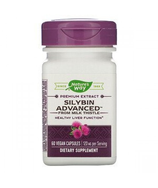 Nature's Way, Silybin Advanced from Milk Thistle, 120 mg, 60 Vegan Capsules