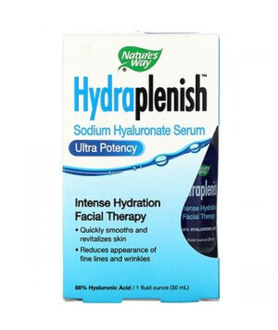 Nature's Way, Hydraplenish, Sodium Hyaluronic Serum, Ultra Potency, 1 fl oz (30 ml)