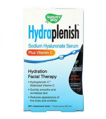 Nature's Way, Hydraplenish, Sodium Hyaluronate Serum, Plus Vitamin C, 1 fl oz (30 ml)