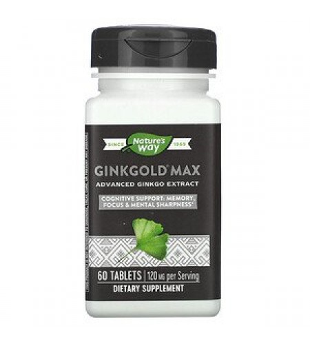 Nature's Way, Ginkgold Max, 120 mg, 60 Tablets