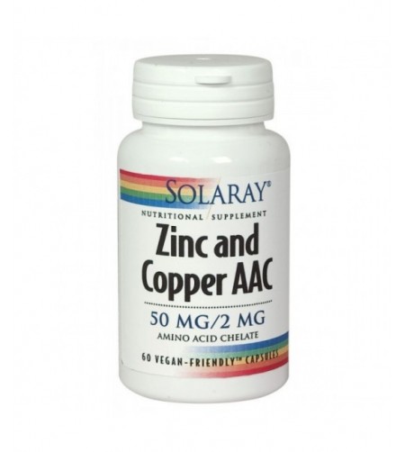 Solaray Zinc & Copper AAC, 60 Vcapsules