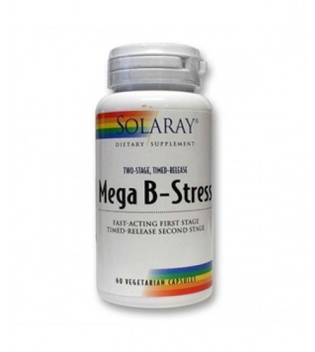 Solaray Mega B-Stress, 60 Capsules