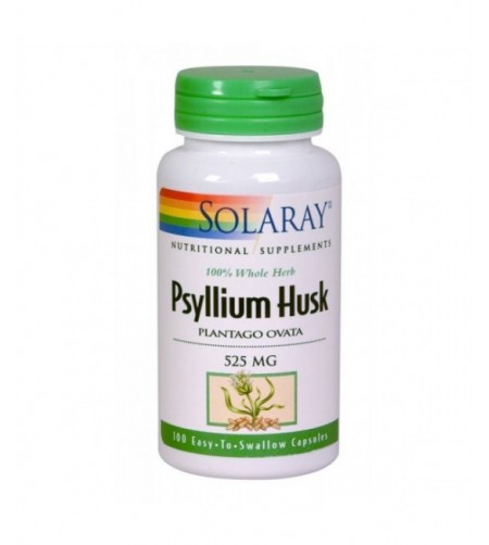 Solaray Psyllium Husk, 525mg, 100 Capsules