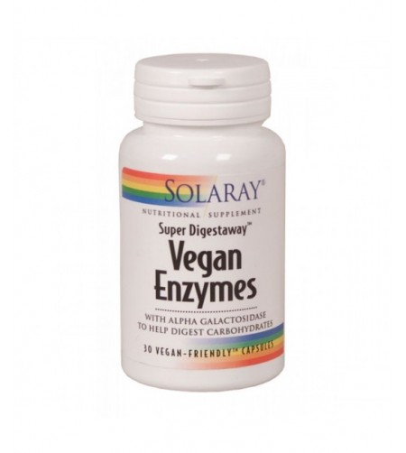 Solaray Vegan Enzymes, 30 Vcapsules
