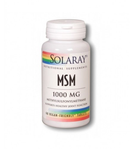 Solaray MSM, 1000mg, 60 Tablets