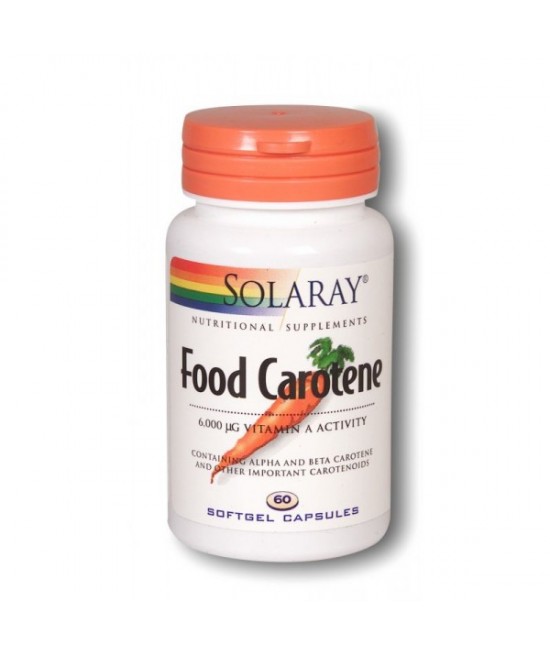 Solaray Food Carotene, 60 SoftGels
