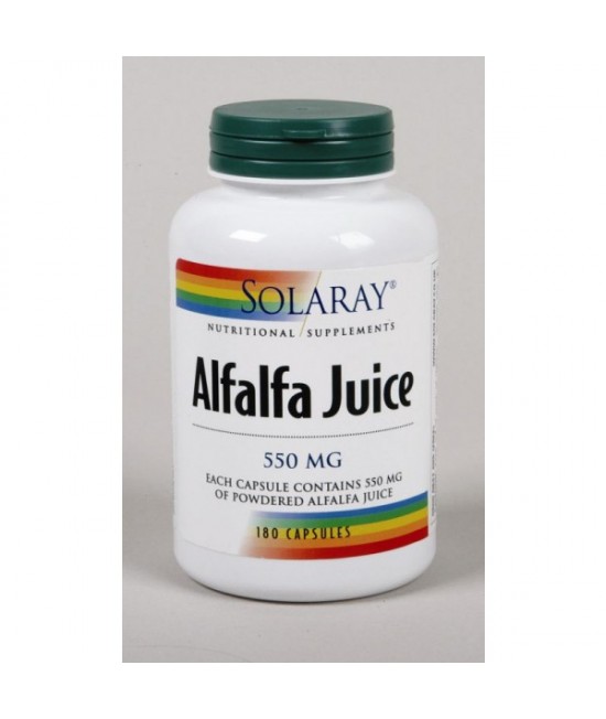Solaray Alfalfa Juice, 550mg, 180 Capsules