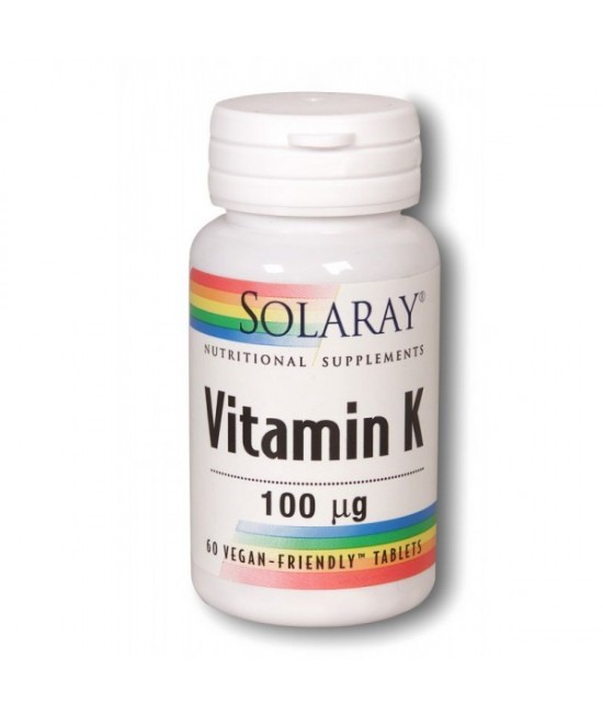 Solaray Vitamin K, 100mcg, 60 Tablets