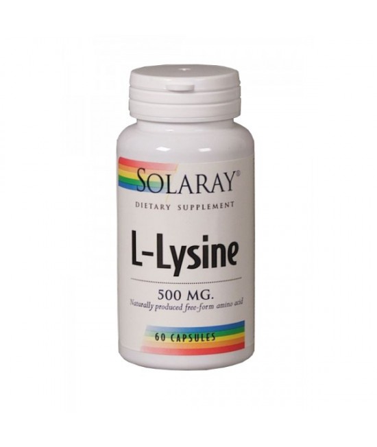 Solaray Free-Form L-Lysine, 500mg, 60 Capsules