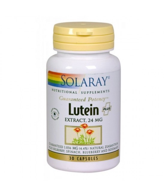 Solaray Lutein 24mg Bilberry 60mg, 30 Vcapsules