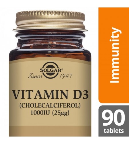 Solgar Vitamin D3, 1000iu, 90 Tablets