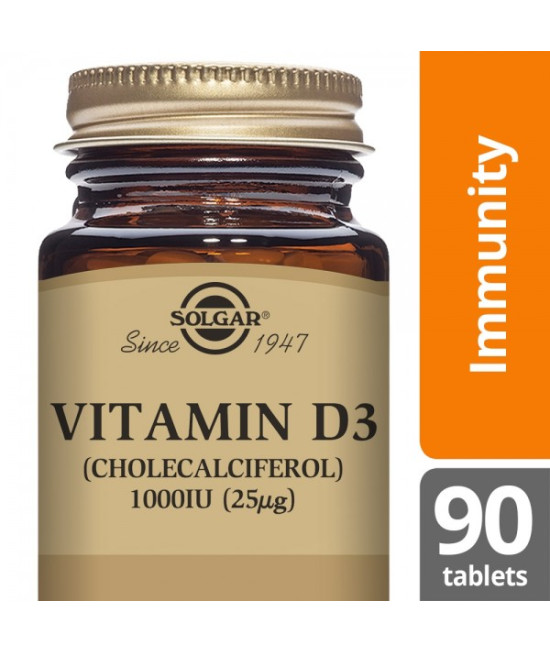 Solgar Vitamin D3, 1000iu, 90 Tablets