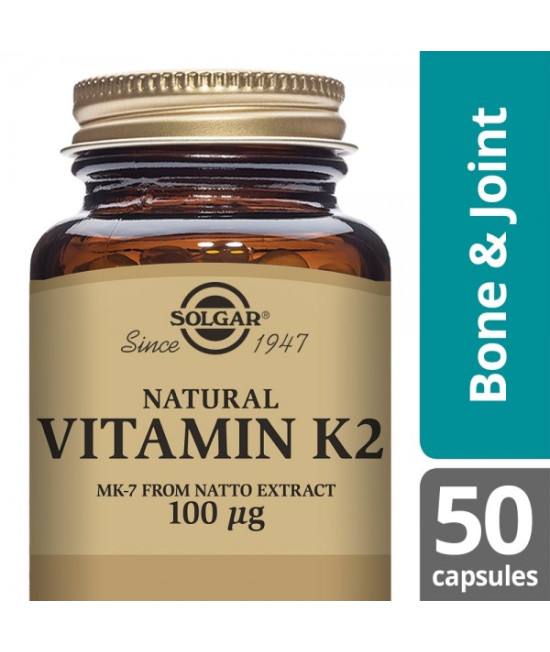 Solgar Vitamin K2, 100mcg, 50 Vcapsules