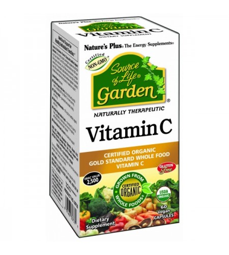 Nature's Plus Source of Life Garden Vitamin C, 500mg, 60 Vcapsules