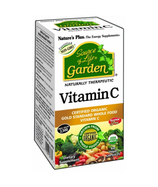 Nature's Plus Source of Life Garden Vitamin C, 500mg, 60 Vcapsules