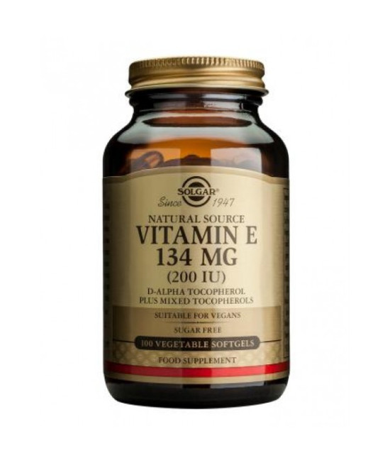 Solgar Natural Source Vitamin E 134mg, 200iu, 100 SoftGels