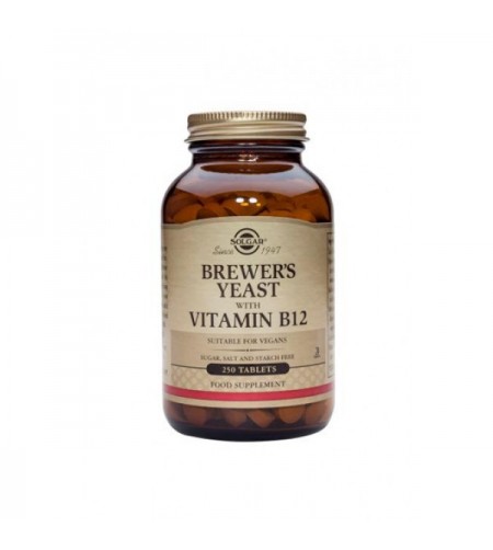 Solgar Brewer Yeast with Vitamin B12 250 Tablets
