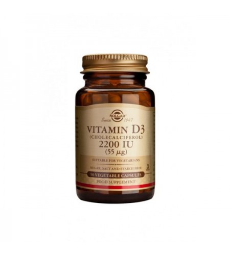 Solgar Vitamin D3, 2200iu, 50 Vcapsules