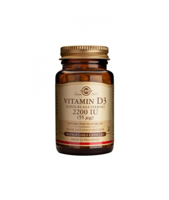 Solgar Vitamin D3, 2200iu, 50 Vcapsules