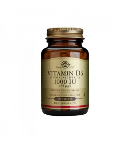 Solgar Vitamin D3, 1000iu, 180 Tablets
