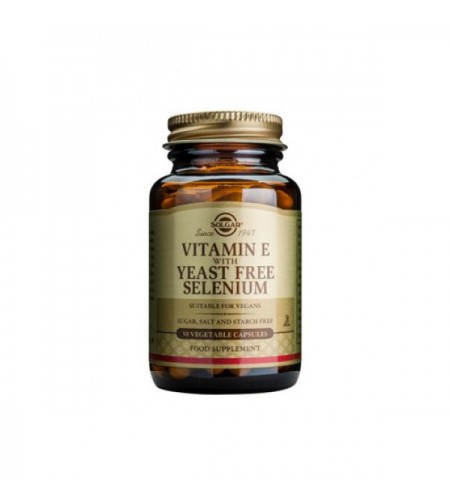 Solgar Vitamin E with Yeast Free Selenium, 50 Vcapsules