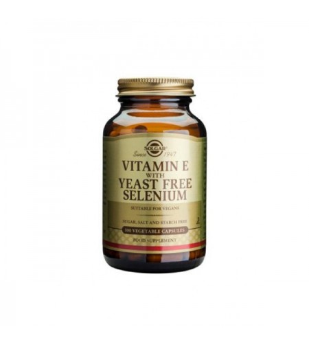 Solgar Vitamin E with Yeast Free Selenium, 100 Vcapsules