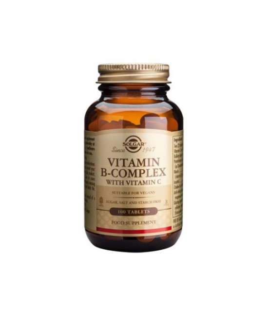 Solgar Vitamin B-Complex with Vitamin C 100 Tablets