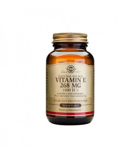 Solgar Natural Vitamin E 268mg, 400iu, 50 SoftGels