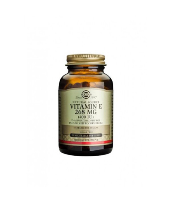 Solgar Natural Source Vitamin E 268mg, 400iu, 50 VSoftGels