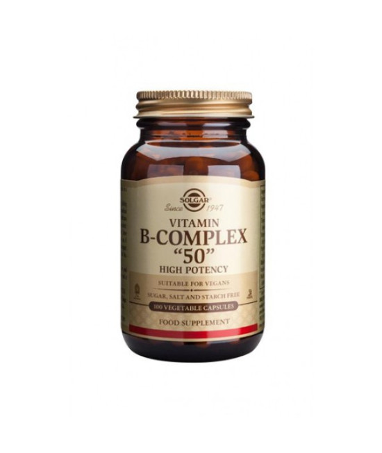 Solgar Vitamin B-Complex 50, High Potency, 100 Vcapsules