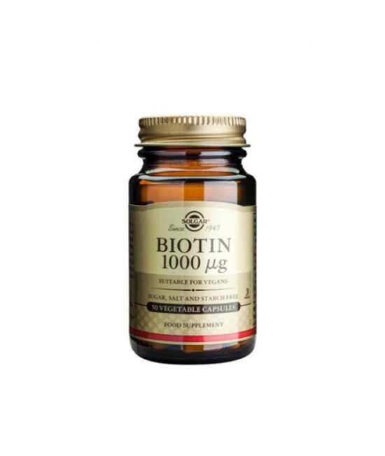 Solgar Biotin, 1000ug, 50 Vcapsules