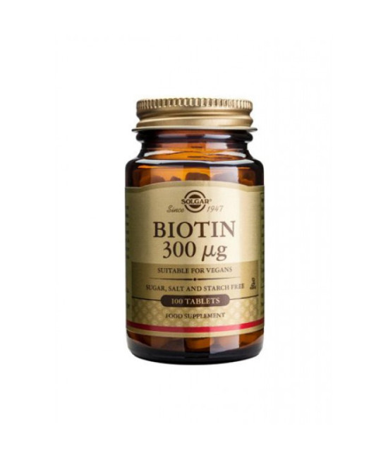 Solgar Biotin, 300ug, 100 Tablets