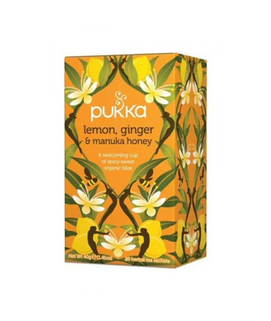 Pukka Lemon, Ginger, & Manuka Honey Tea, 20Bags