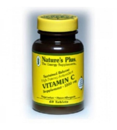 Nature's Plus Vitamin C with RoseHips, 1000mg, 60 Tablets