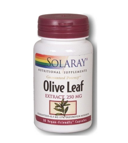 Solaray Olive Leaf, 250mg, 30 Vcapsules