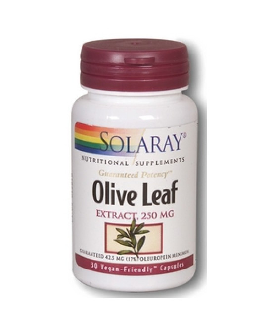 Solaray Olive Leaf, 250mg, 30 Vcapsules
