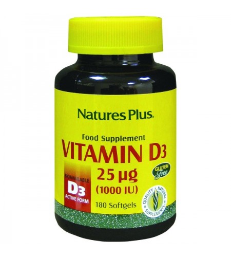 Nature's Plus Vitamin D, 1000iu, 180 SoftGels