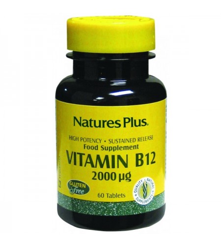 Nature Plus Vitamin B-12 S/R 2000mcg 60 Tablets