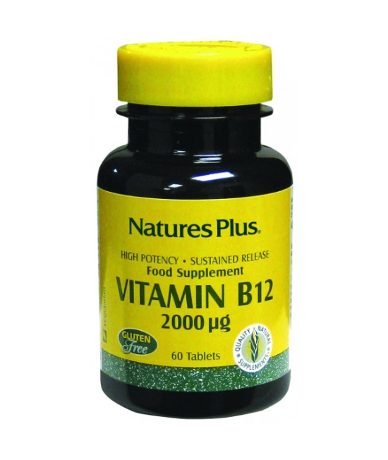 Nature Plus Vitamin B-12 S/R 2000mcg 60 Tablets