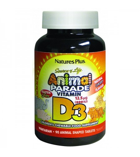 Nature's Plus Animal Parade Vitamin D3 500iu, Black Cherry, 90 Softgels