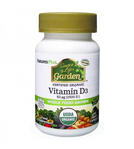 Nature's Plus Source of Life Garden Vitamin D3, 5000iu, 60 Vcapsules